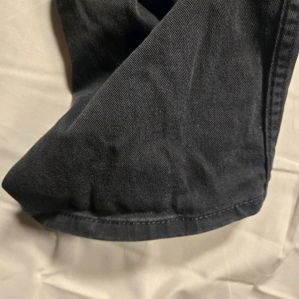 Levis 513 Jeans Mens 36x29 Black Dark Wash Slim Straight Stretch Denim Pants - Picture 11 of 15